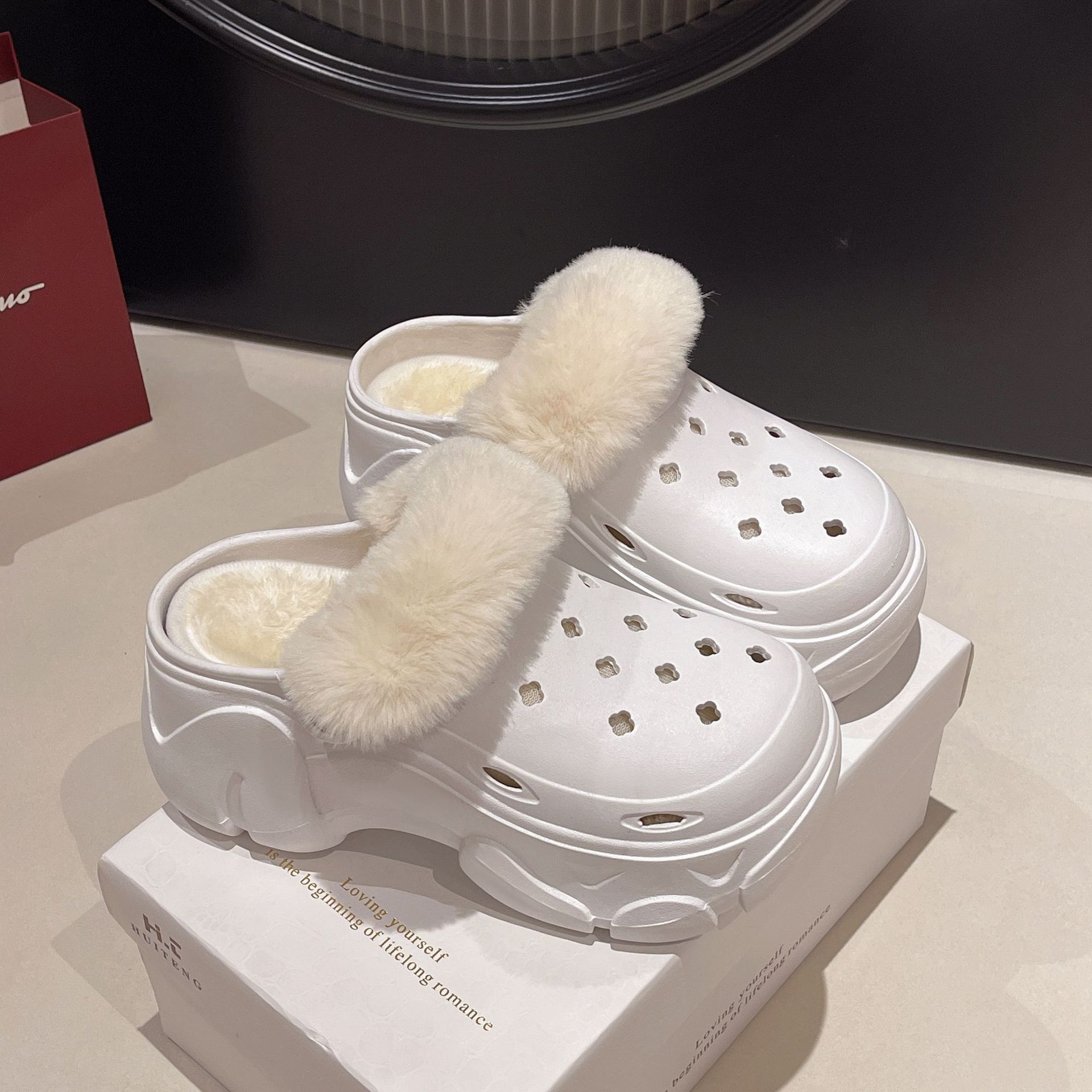 Women'S Shoes Clogs - Sapatos femininos de salto alto forrado