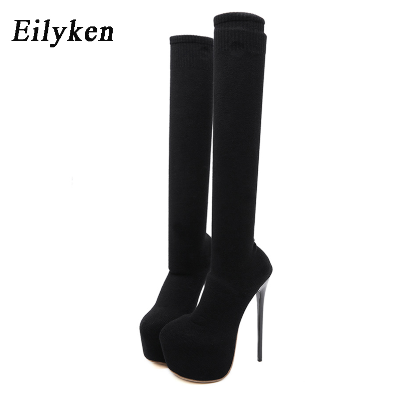Sock Boot Women - Eilyken 17cm plataforma saltos mulher sobre