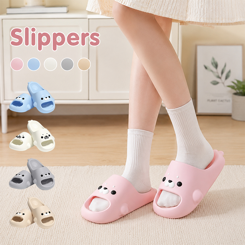 Mule Slip On - Chinelos de banho femininos, com sola