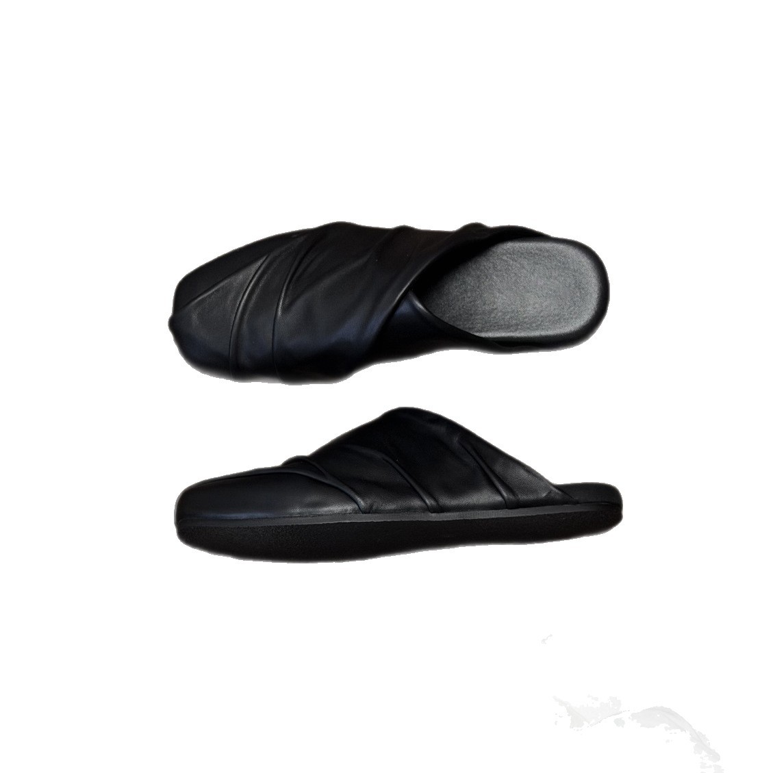 Sapatos de couro vintage preto - Mule Slip On avaliação e preço