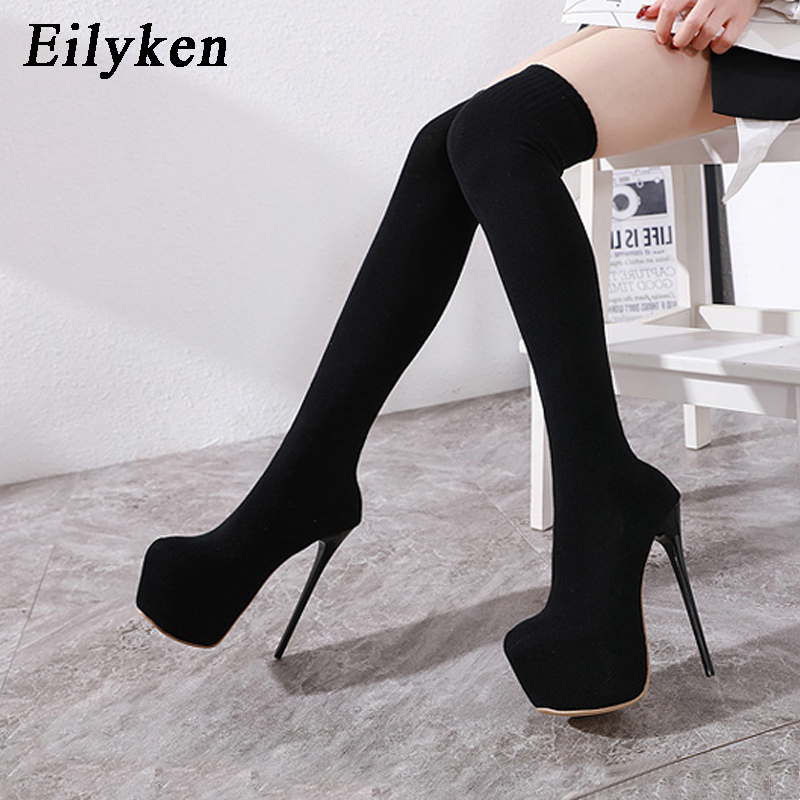 Eilyken 17cm plataforma saltos - Sock Boot Women avaliação e preço
