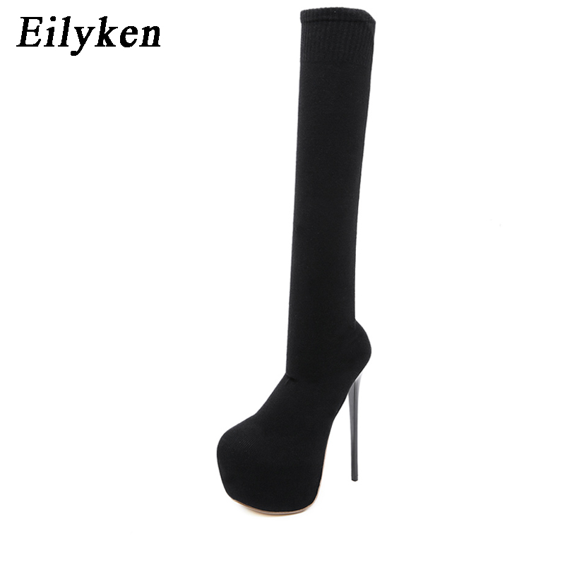 Eilyken 17cm plataforma saltos - Sock Boot Women avaliação e preço