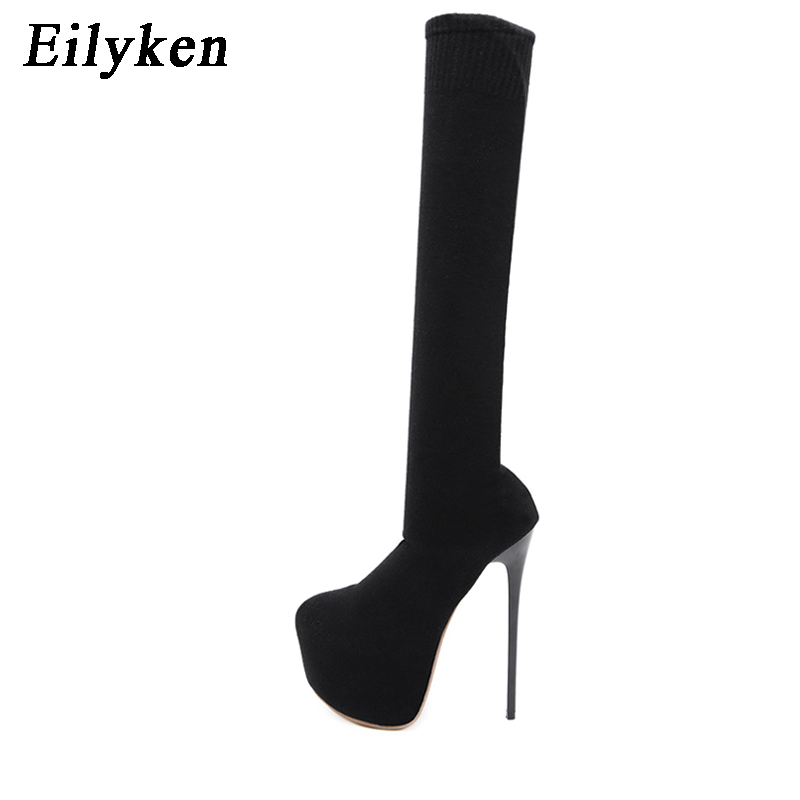 Eilyken 17cm plataforma saltos - Sock Boot Women avaliação e preço