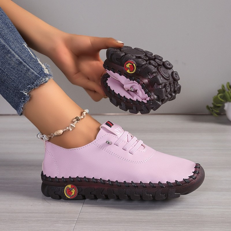 Sapatos casuais de couro para  - Oxford Lace Up Women avaliação e preço