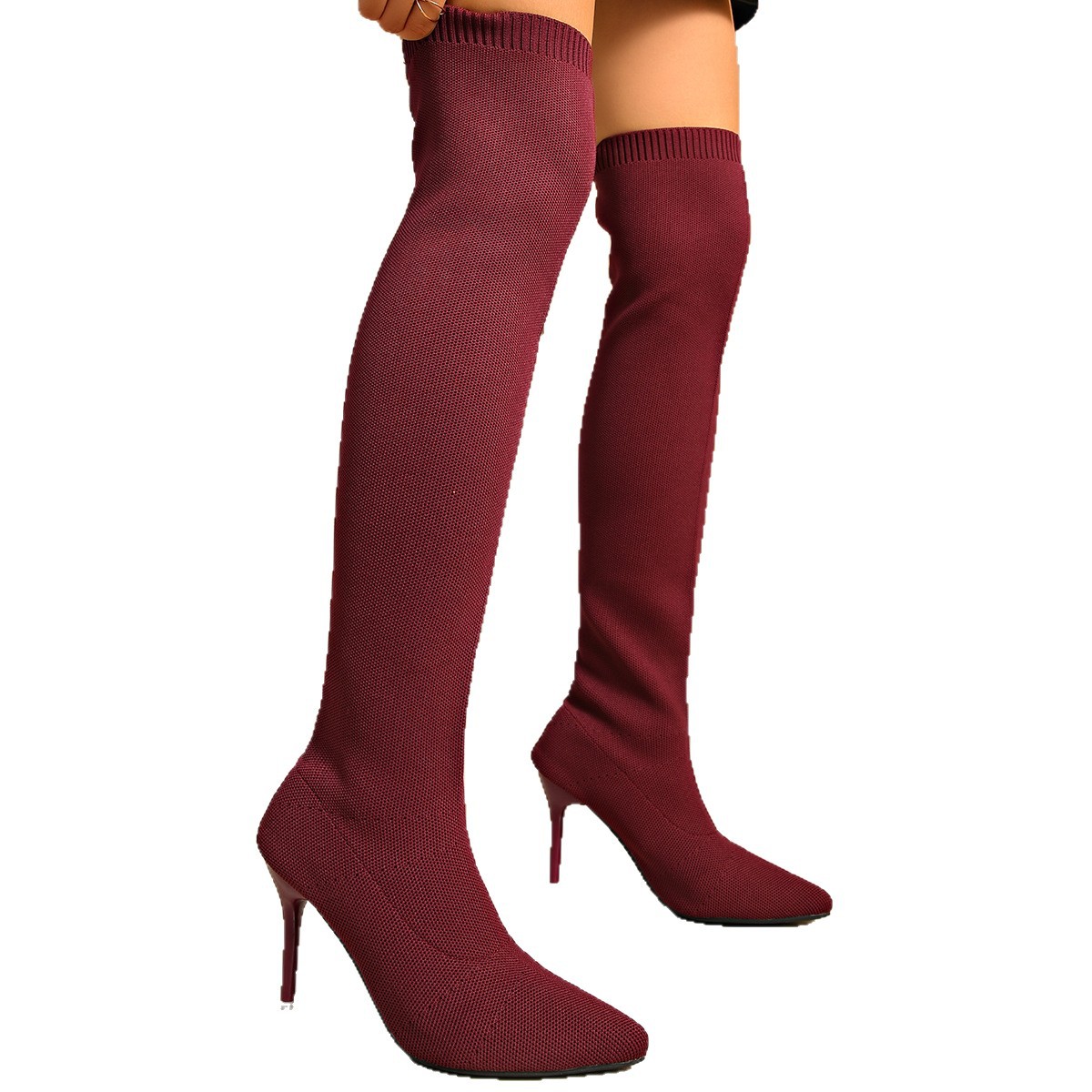 Botas de cano alto, acima do j - Sock Boot Women avaliação e preço