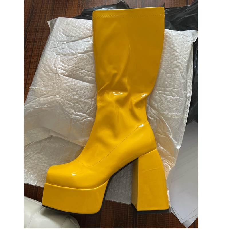 Botas elásticas de microfibra, - Knee High Boots Women avaliação e preço