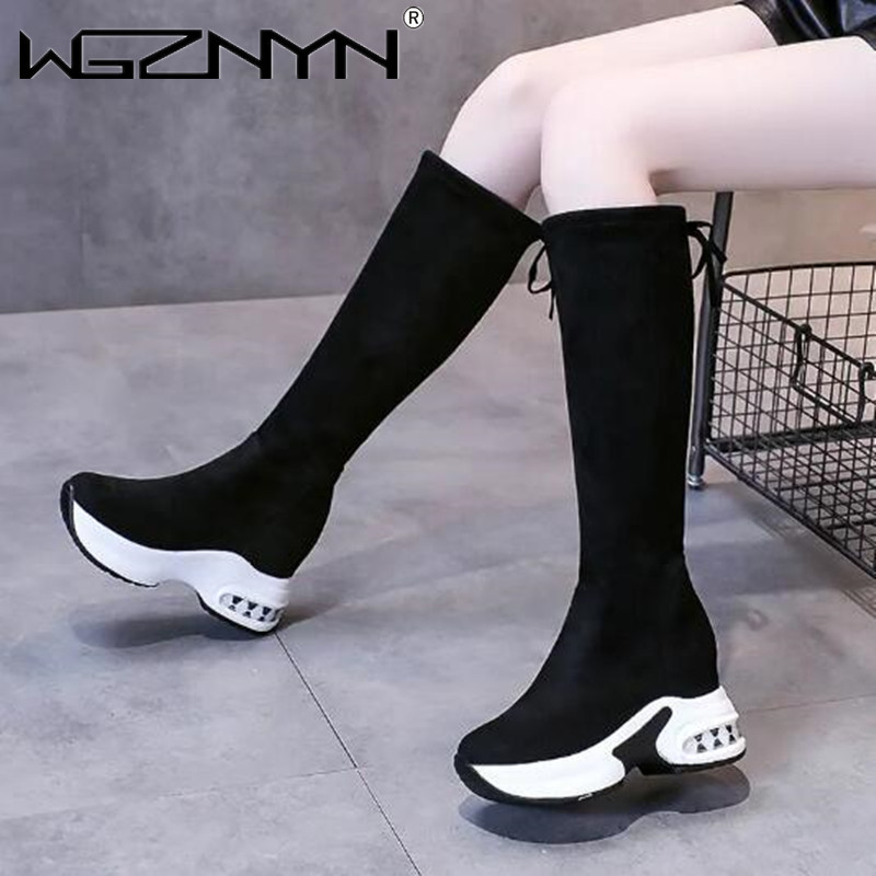 Inverno quente plataforma gros - Knee High Boots Women avaliação e preço
