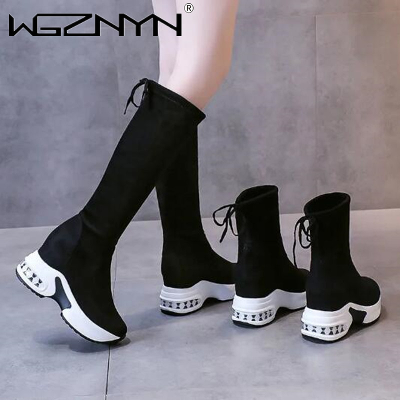 Inverno quente plataforma gros - Knee High Boots Women avaliação e preço