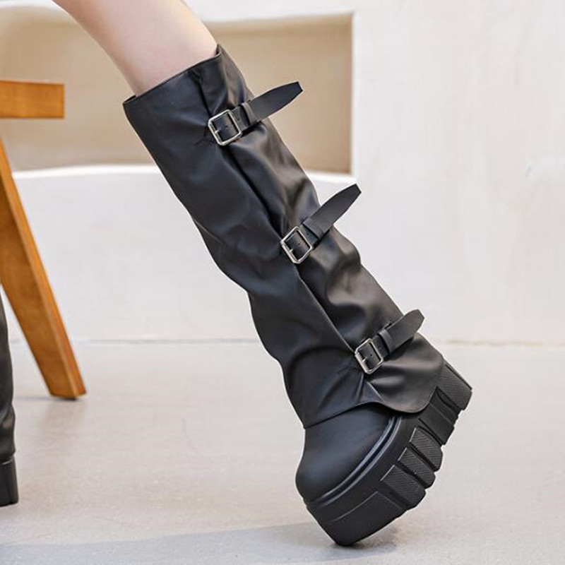 Novo 2026 marca de moda outono - Knee High Boots Women avaliação e preço