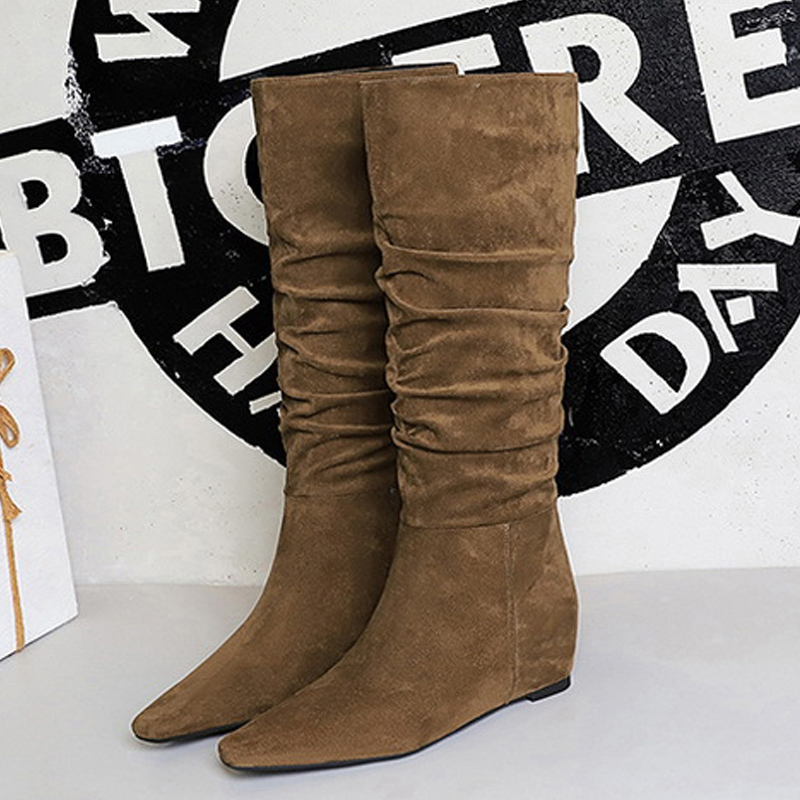 Bigtree novo outono inverno de - Knee High Boots Women avaliação e preço
