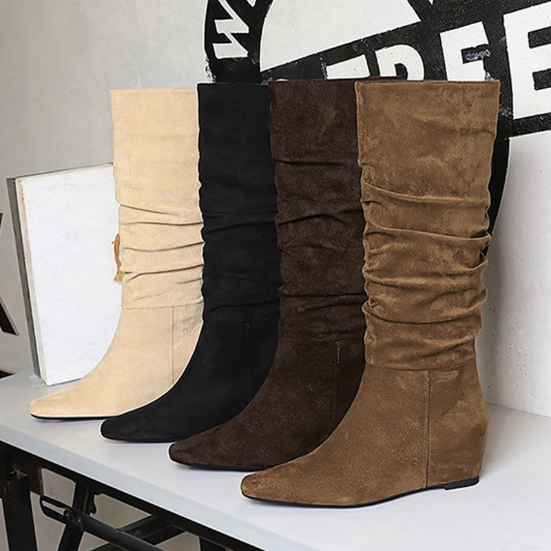 Bigtree novo outono inverno de - Knee High Boots Women avaliação e preço
